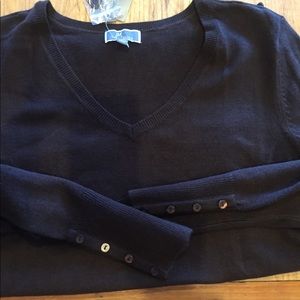 Brown V Neck Sweater